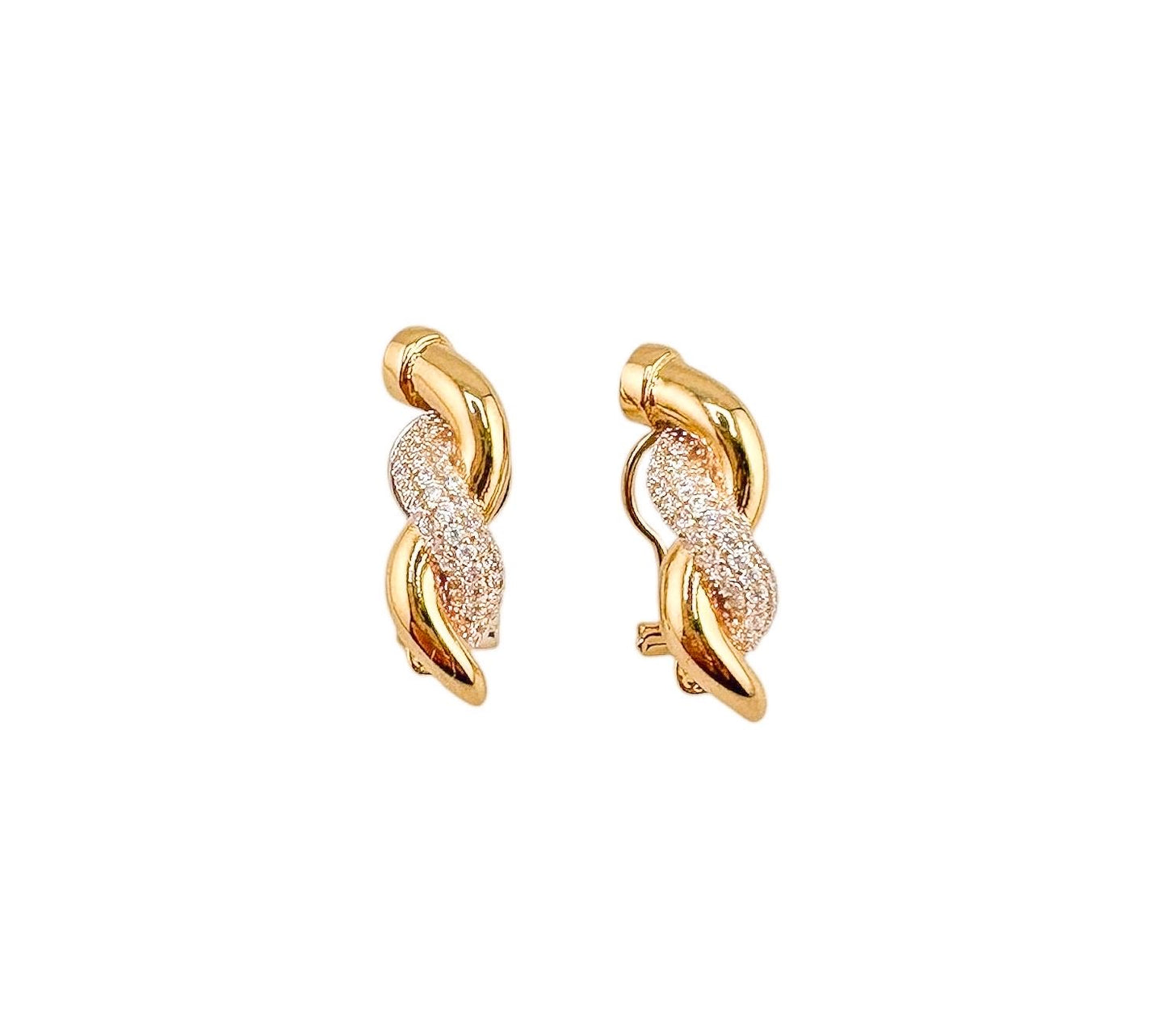 14k Gold Omega Earring