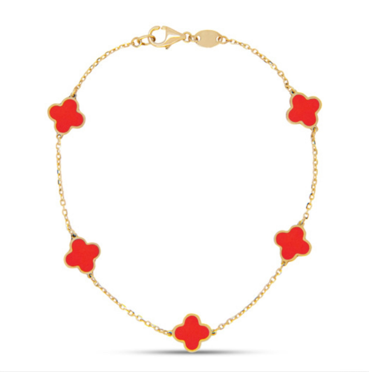 14k Gold Coral 7in