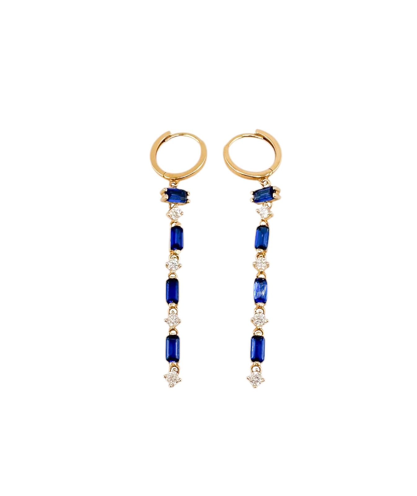 14k Gold Long Earring