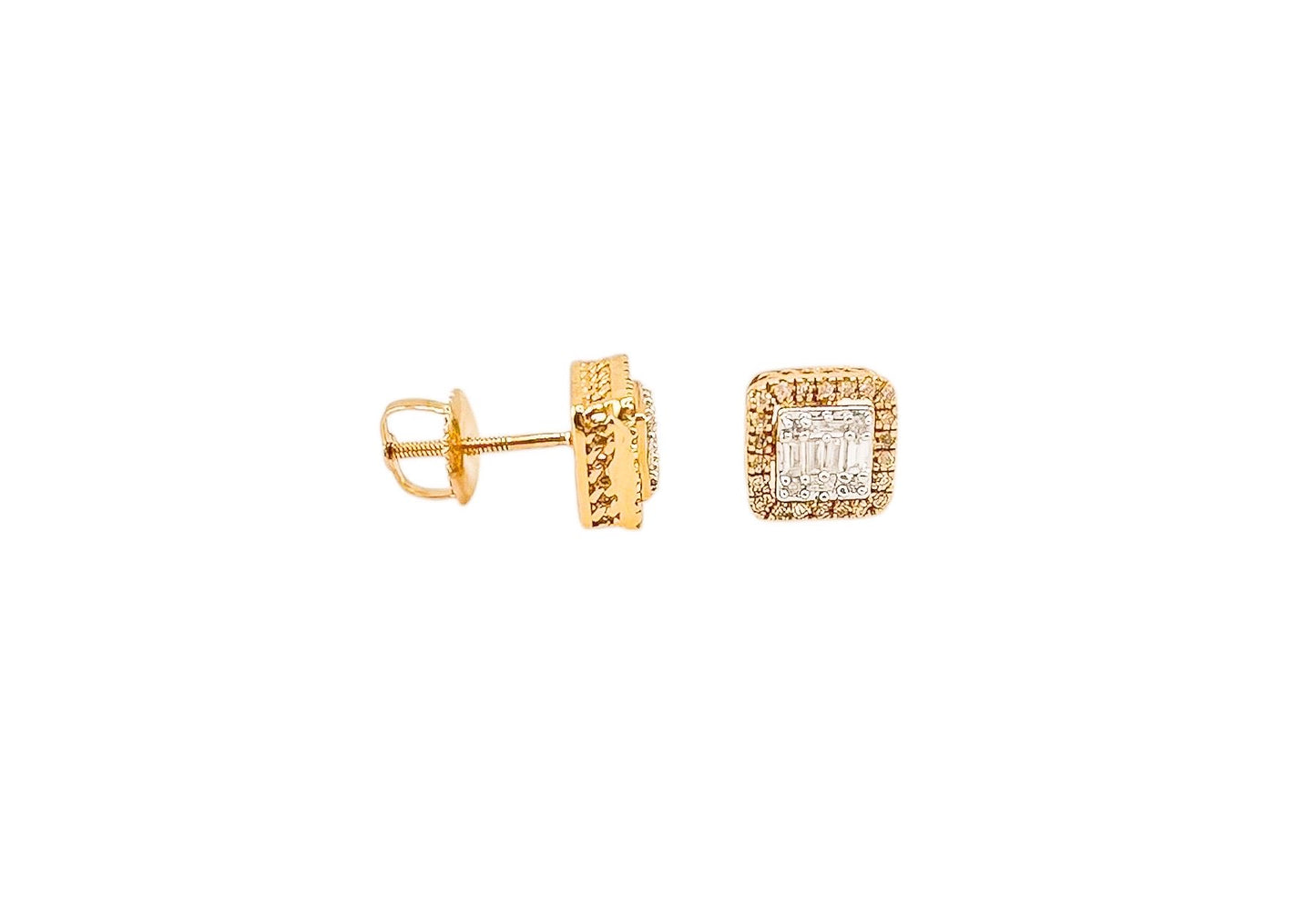 14k Gold Diamond Earrings