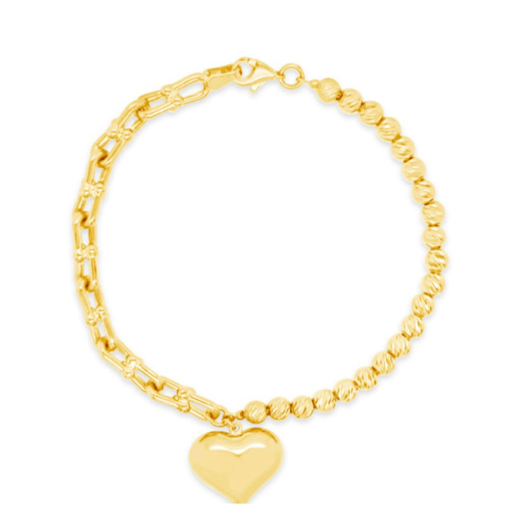 14k Gold Bracelet 7in