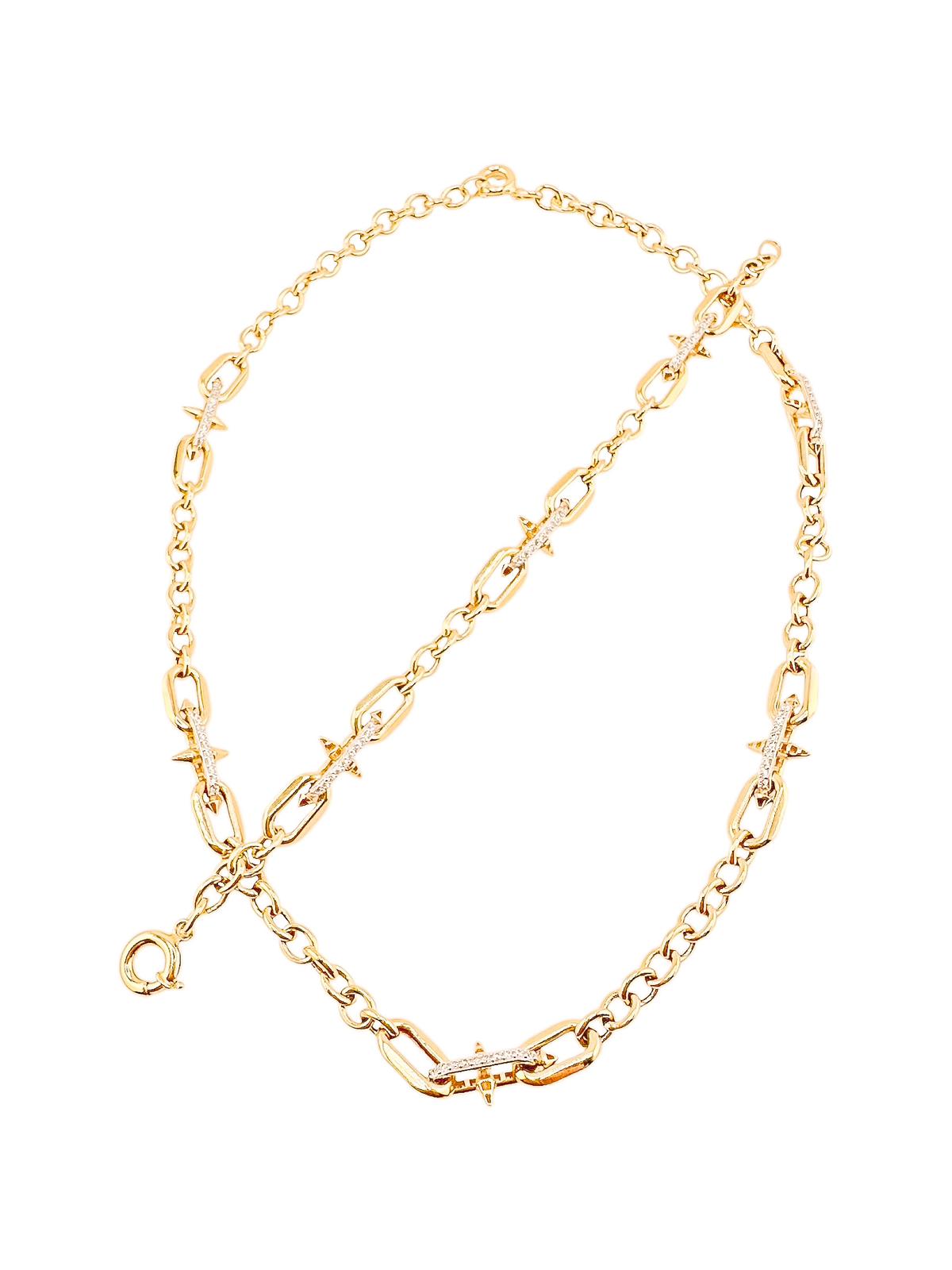14k Gold Set Necklace 18in Bracelet 7.5in