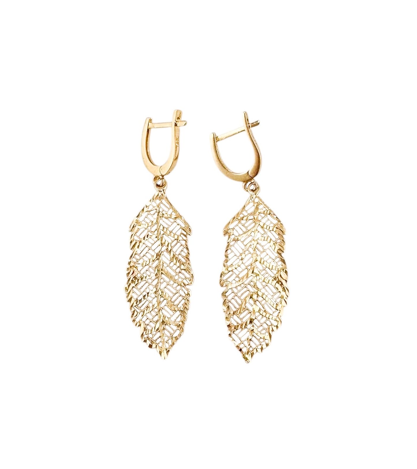 14k Gold Long Earrings