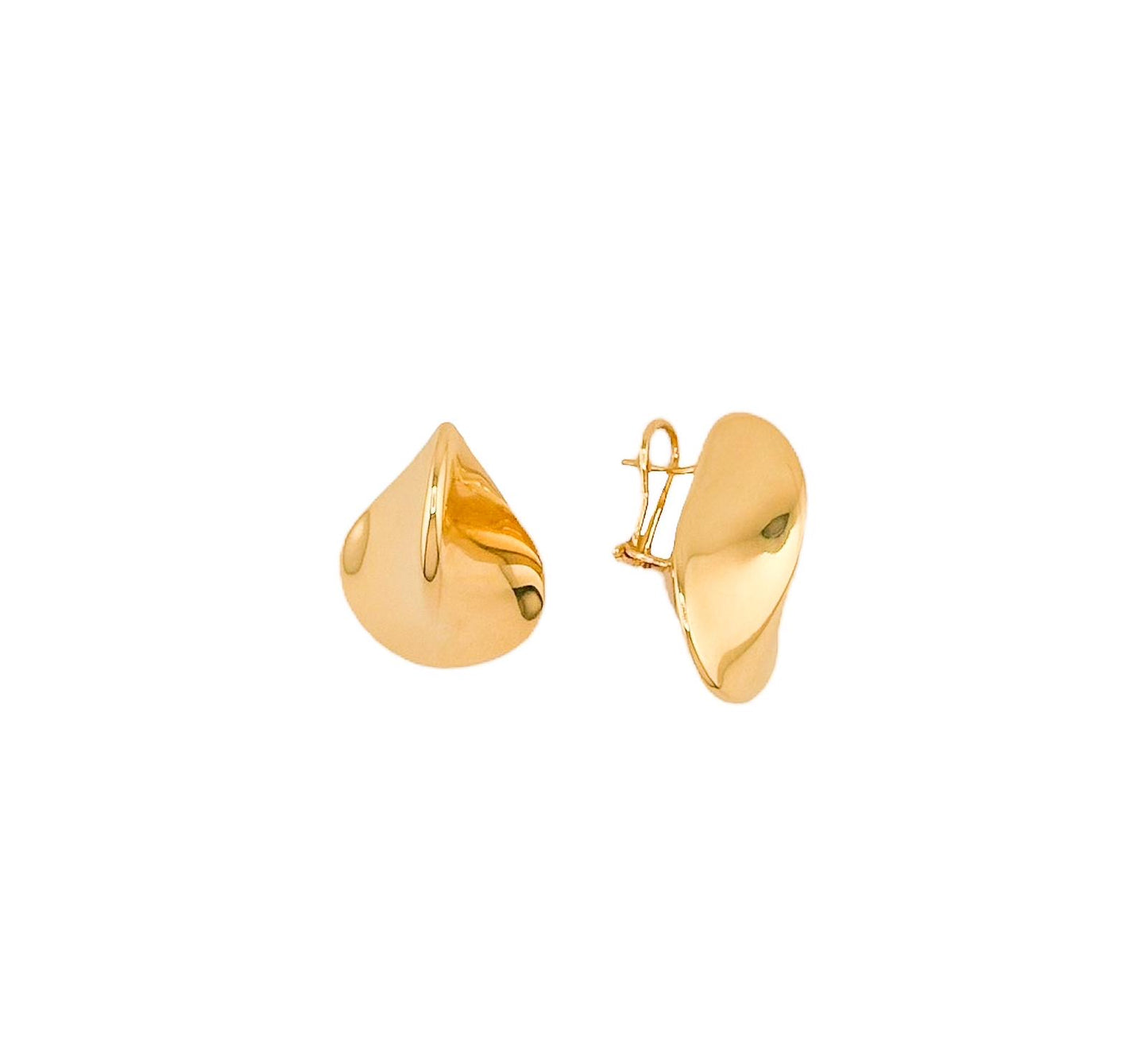 14k Gold Omega Earring