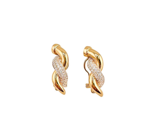 14k Gold Omega Earring