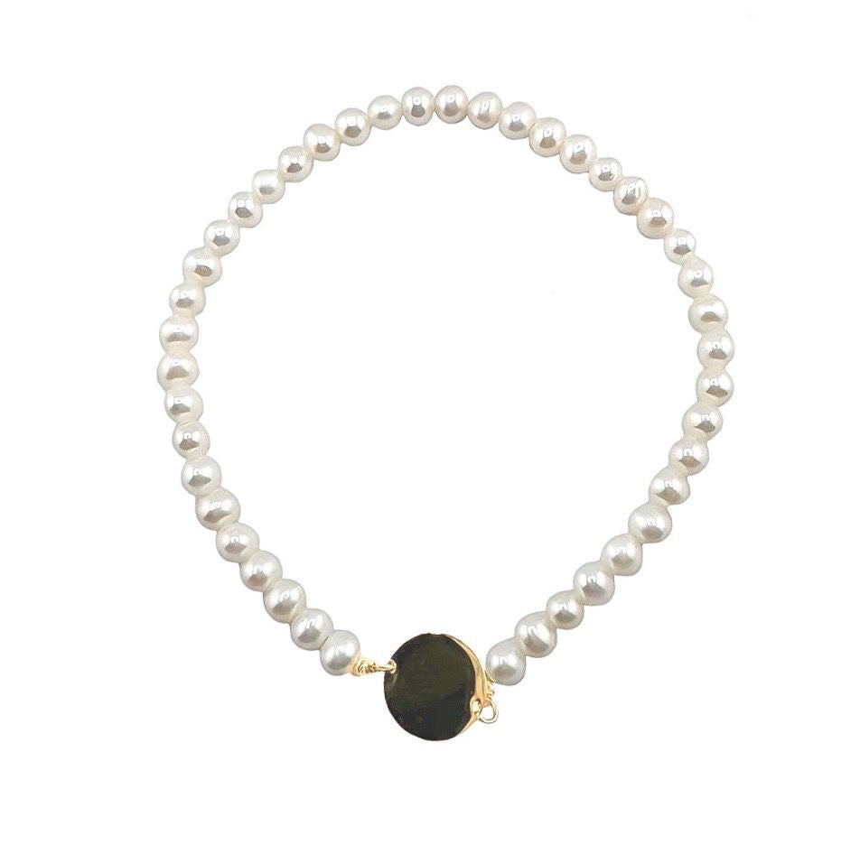 14k Gold Pearl Bracelet