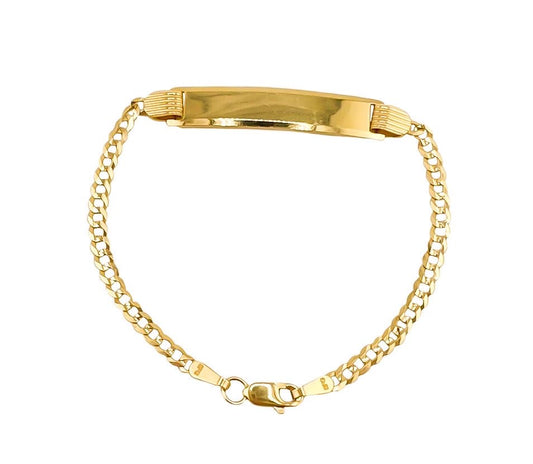 14k Gold Solid Bracelet 6in