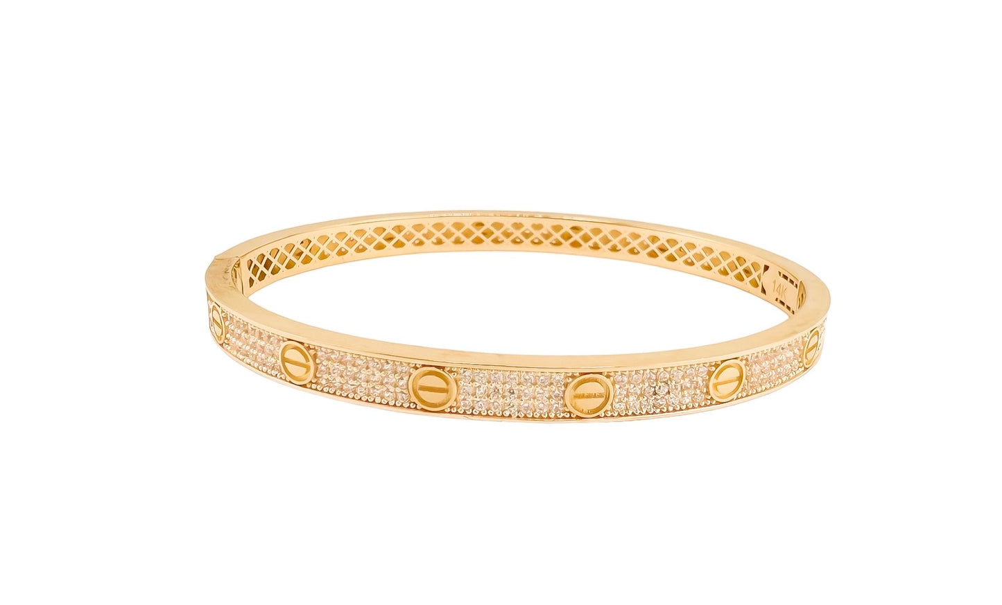 14k Gold Solid Bracelet 7in