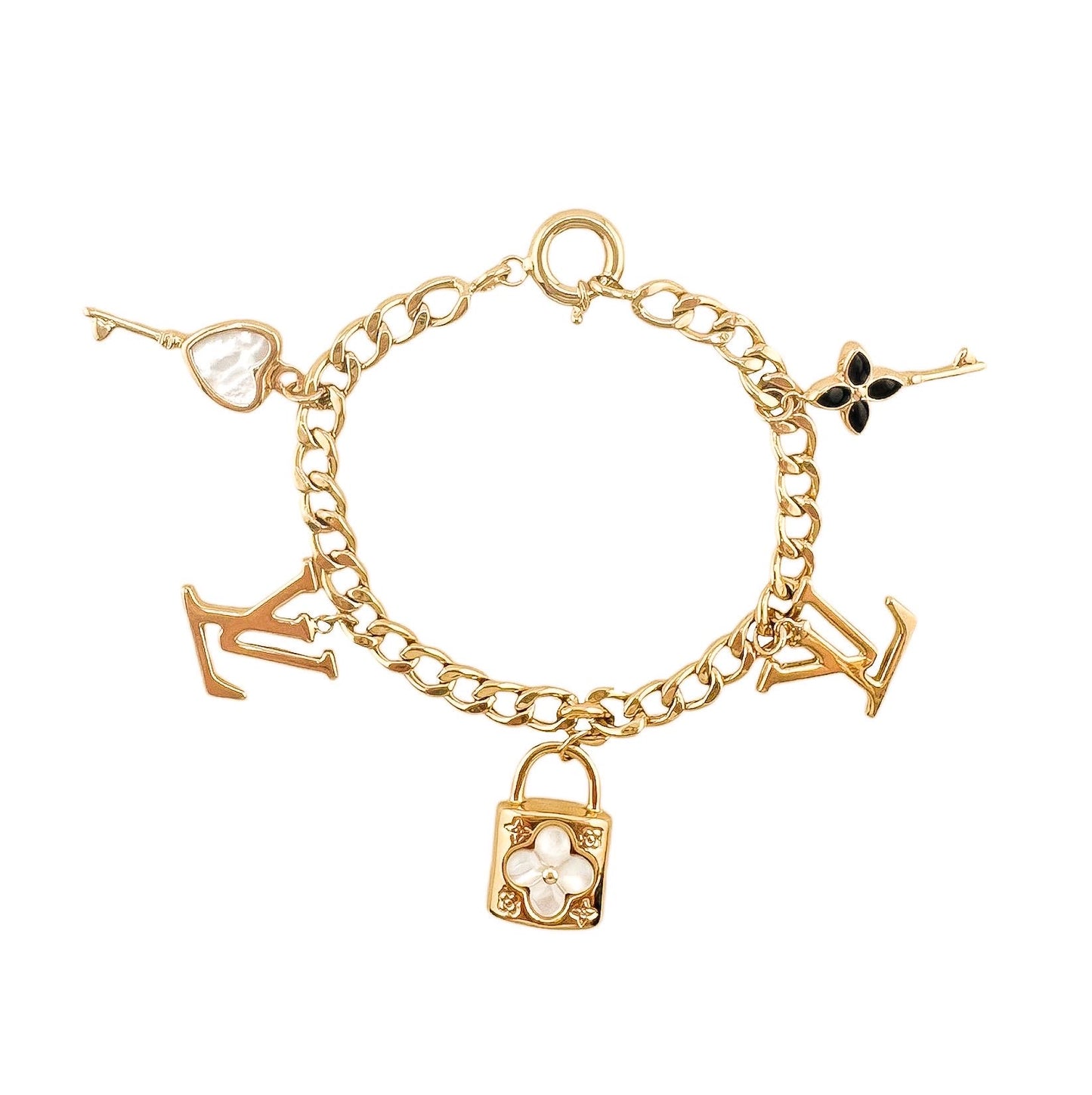 14k Gold Bracelet With Charms