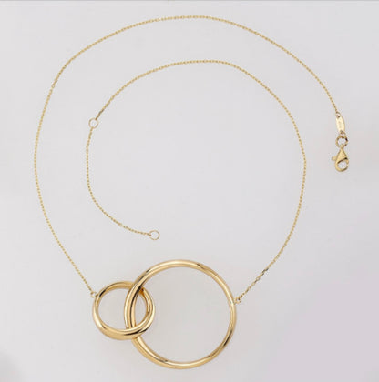 14k Gold Necklace 16+2in