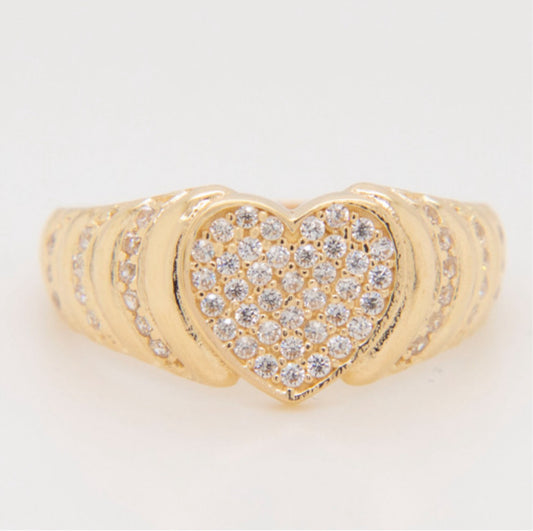 14k Heart Ring