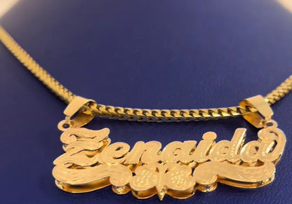 14k Double Custom Name