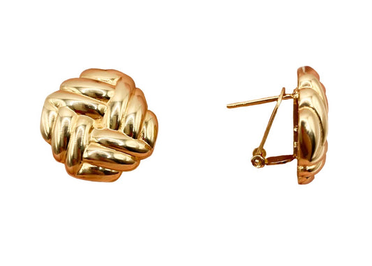 14k Omega Earring