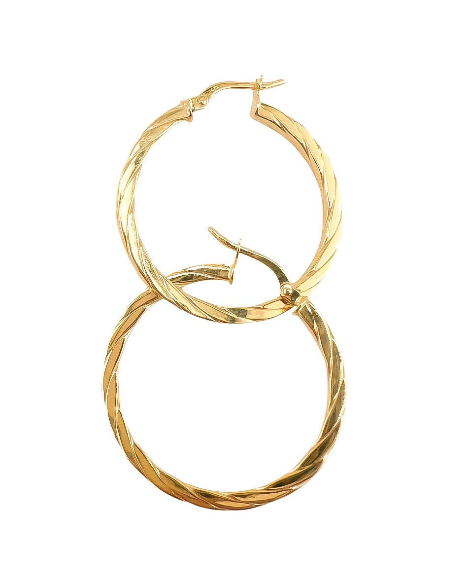 14k Gold Hoops