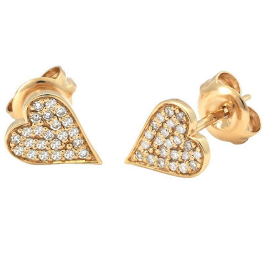 14k Gold Diamond Earring