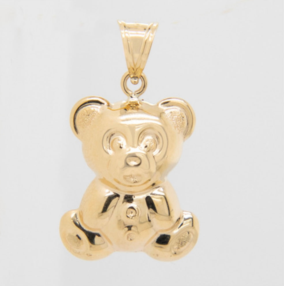 14k Gold Bear Pendant