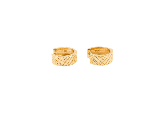 14k Gold Solid Earrings