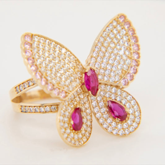 14k Large Butterfly Ring