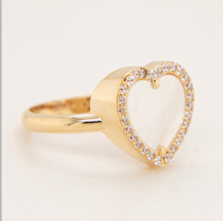 14k Heart Ring