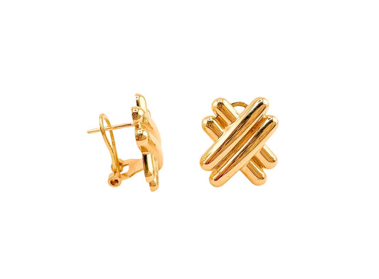 14k Gold Omega Earring