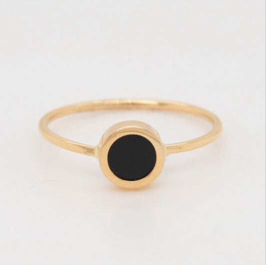 18k Gold Onyx Ring