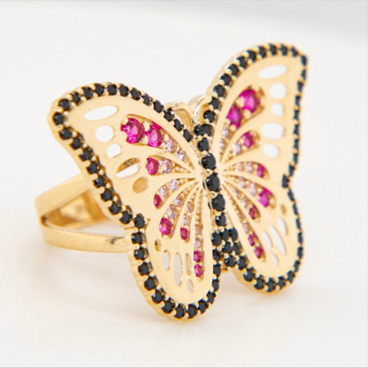 14k Large Butterfly Ring