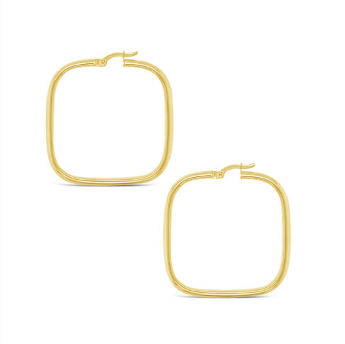 14k Large Square Hoops