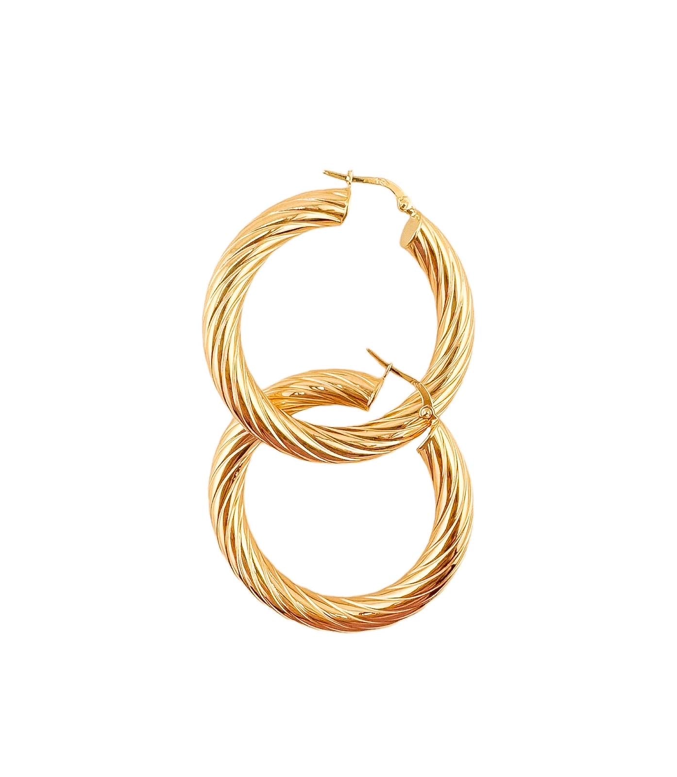 14k Gold Hoops