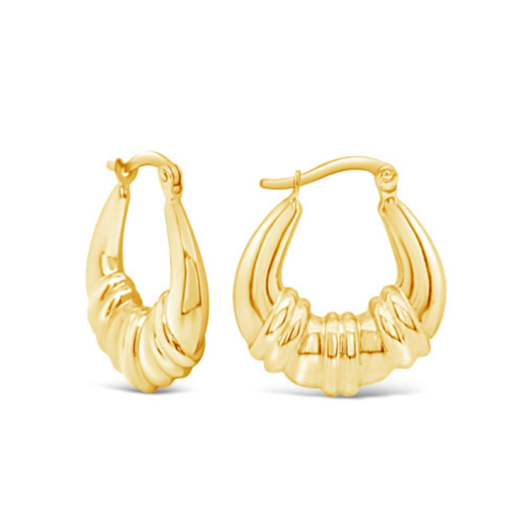 14k Gold Hoops