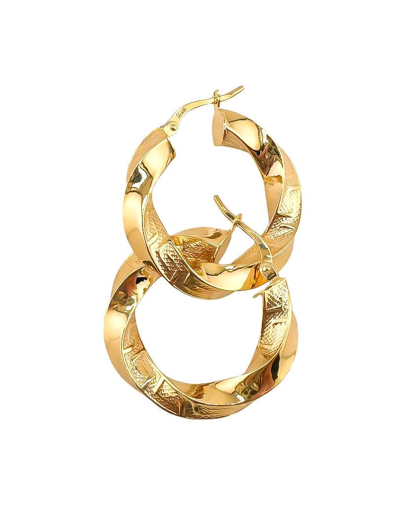 14k Gold Hoops