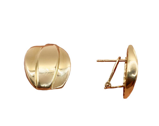 10k Gold Omega Earrings