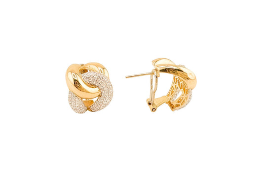 14k Gold Omega Earrings