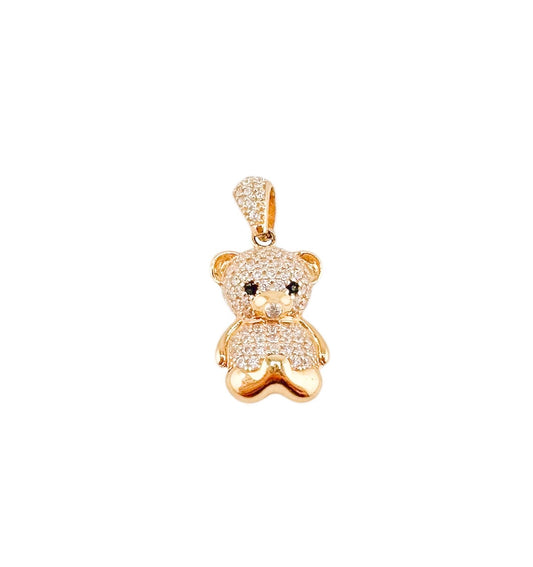 14k Gold Bear Pendant