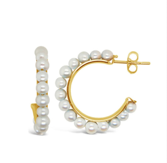 14k Gold Pearl Earring