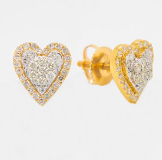 14k Gold Diamond Earring