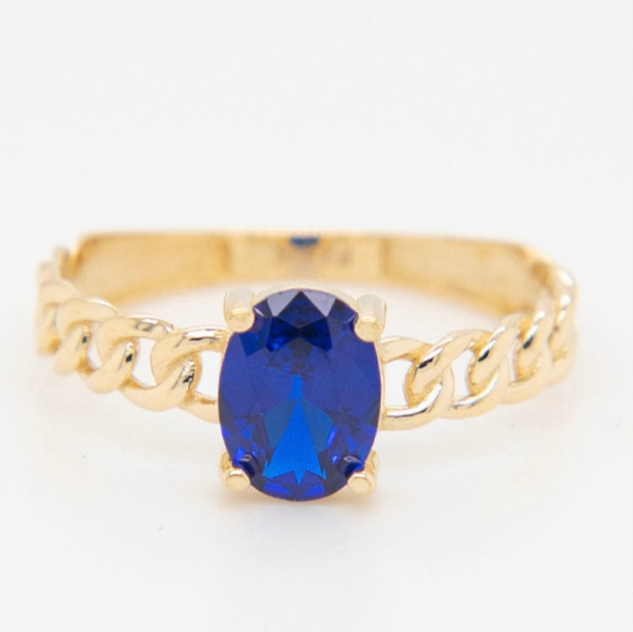 14k Blue Stone Ring