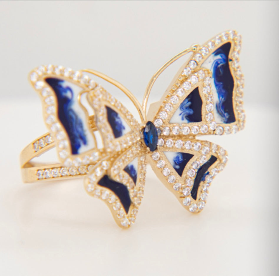 14k Large Butterfly Ring