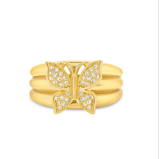 Butterfly Ring 14k