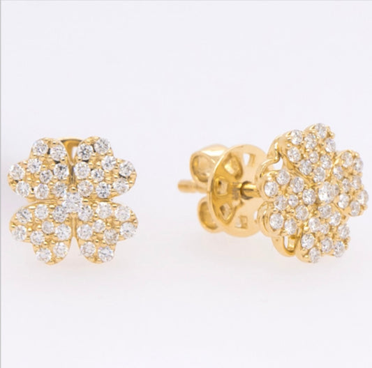 14k Gold Diamond Earring