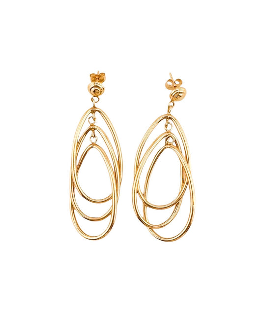 14k Gold Long Earring