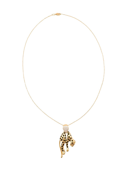 14k Gold Necklace With Panther Pendant