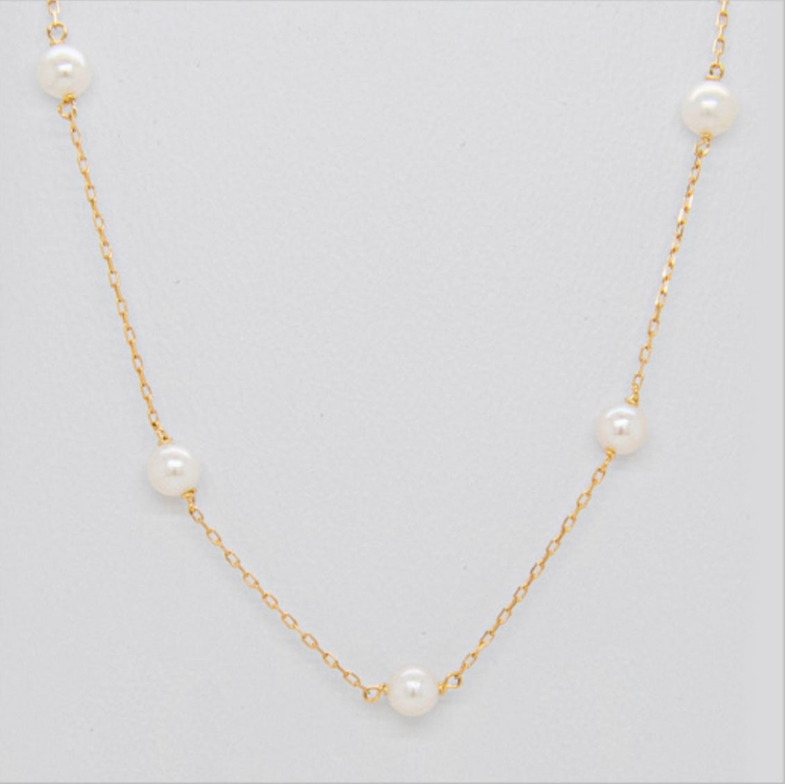 14k Pearl Set, Necklace 17.5in Bracelet 7.5in